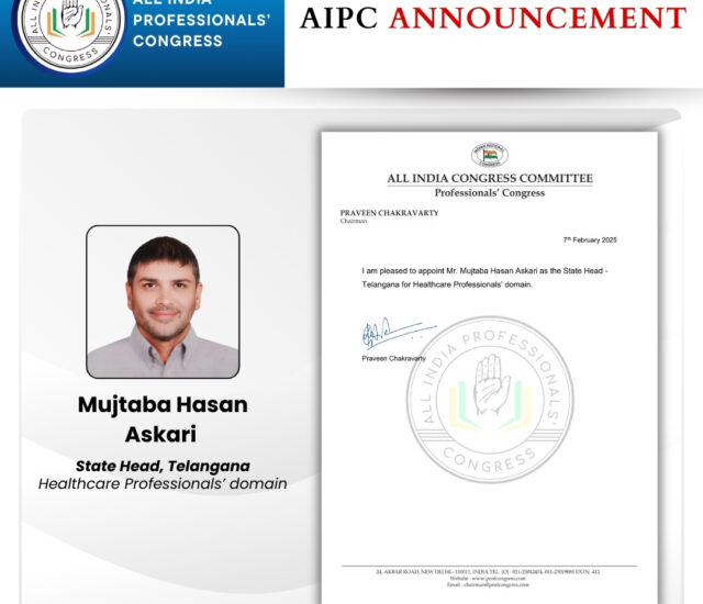 Appointed as State Head of Health Care Domain for AIPC